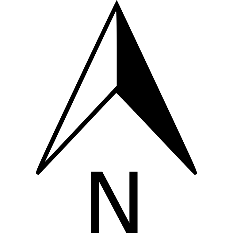 Arrow north compass rose, arrow mark, angle mark