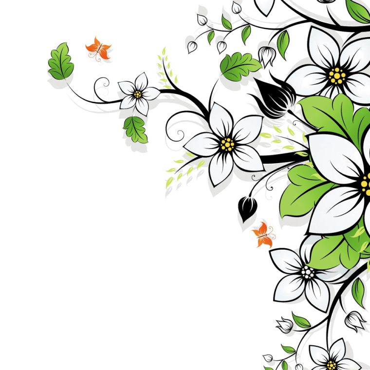 Beautiful flowers background png image