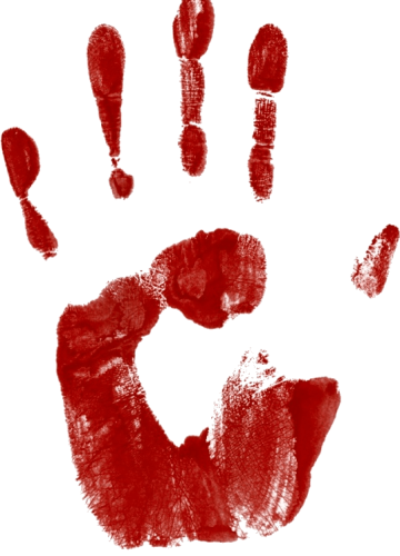 Blood fingerprints background png image