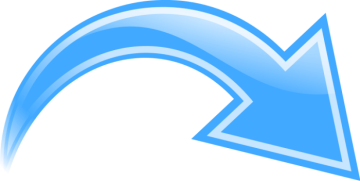 Blue color arrow curve, Curved down arrows, blue color