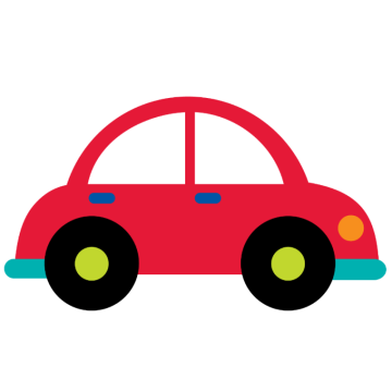 Car Transport, red color car cartoon, child car png