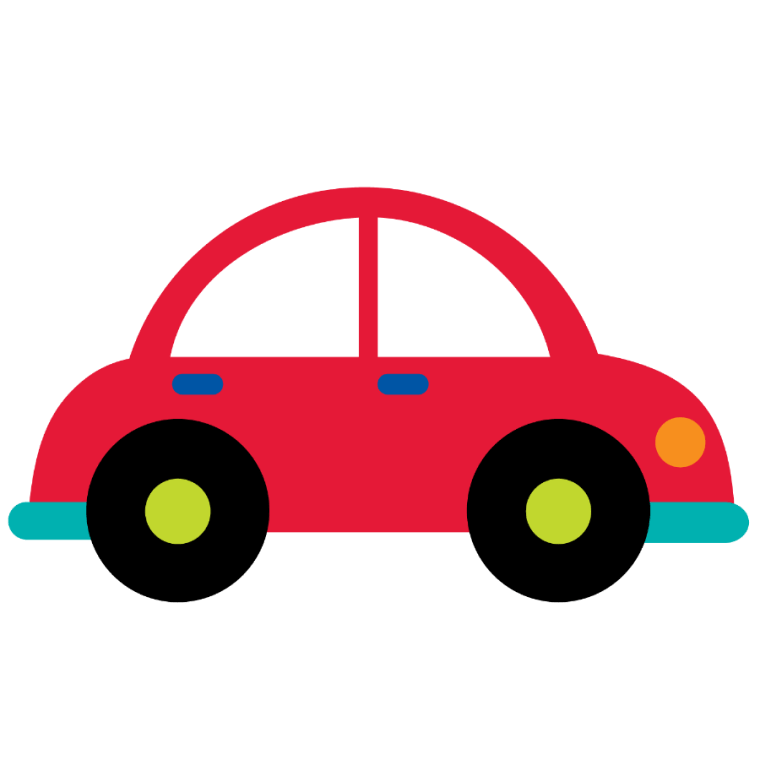 Car Transport, red color car cartoon, child car png