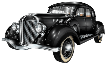 Black Color Classic Car, Antique car, Old Stylish Car