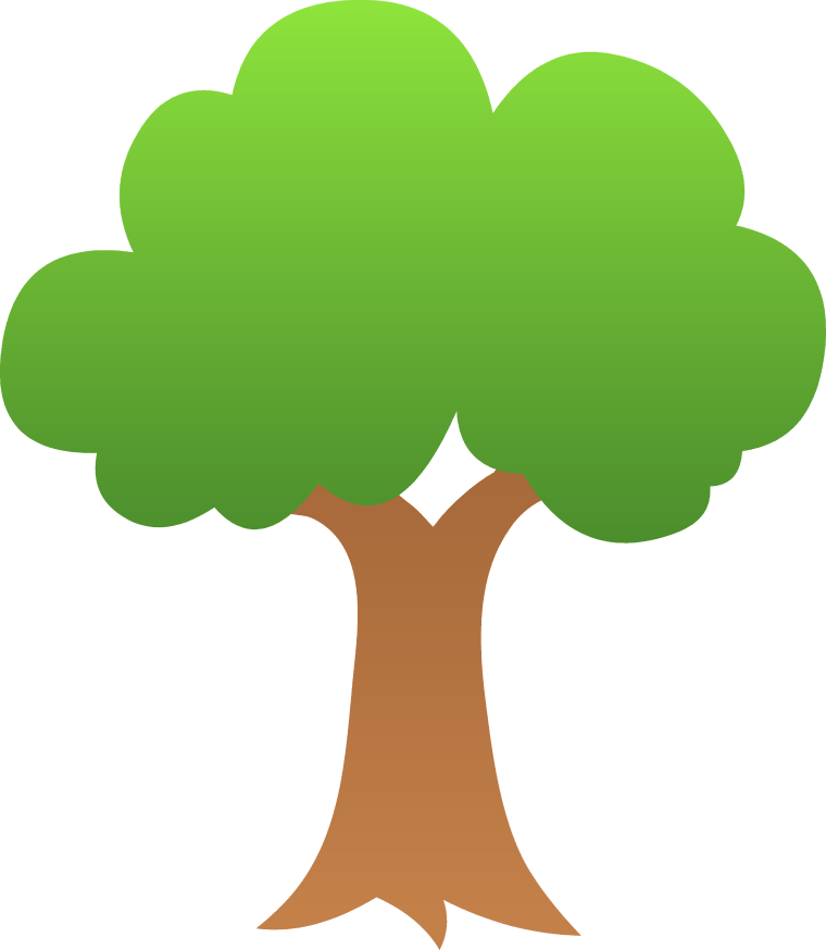 Green illustration art tree, tree, leaf, green tree Png