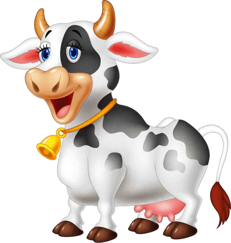 Cattle cow cartoon farm background png image