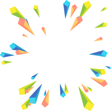Colorful abstract geometric radial perspective