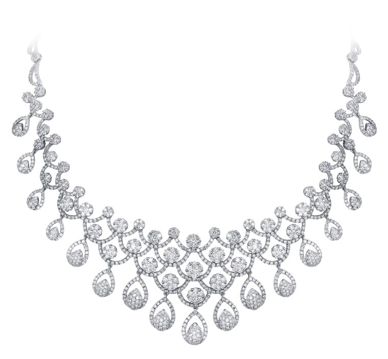 Diamond Necklace Jewelry Design, Charming Jewellery