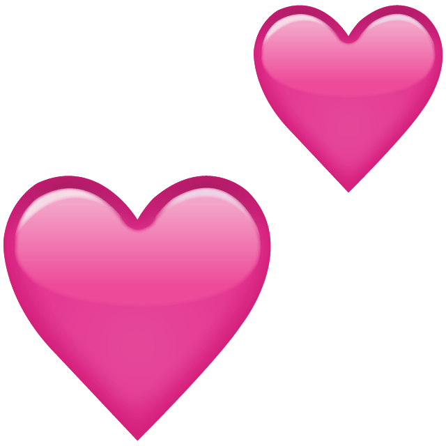 Emoji Heart, PINK HEARTS, love, heart, sticker png