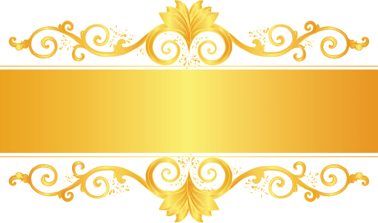 Golden ornate frame background png image