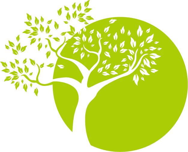 Green tree illustration, tree logo, creative tree logo design