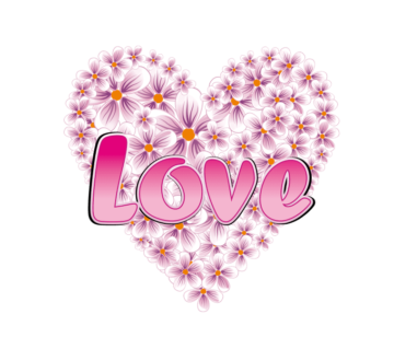 Love Heart Valentine's Day, love, violet, text png