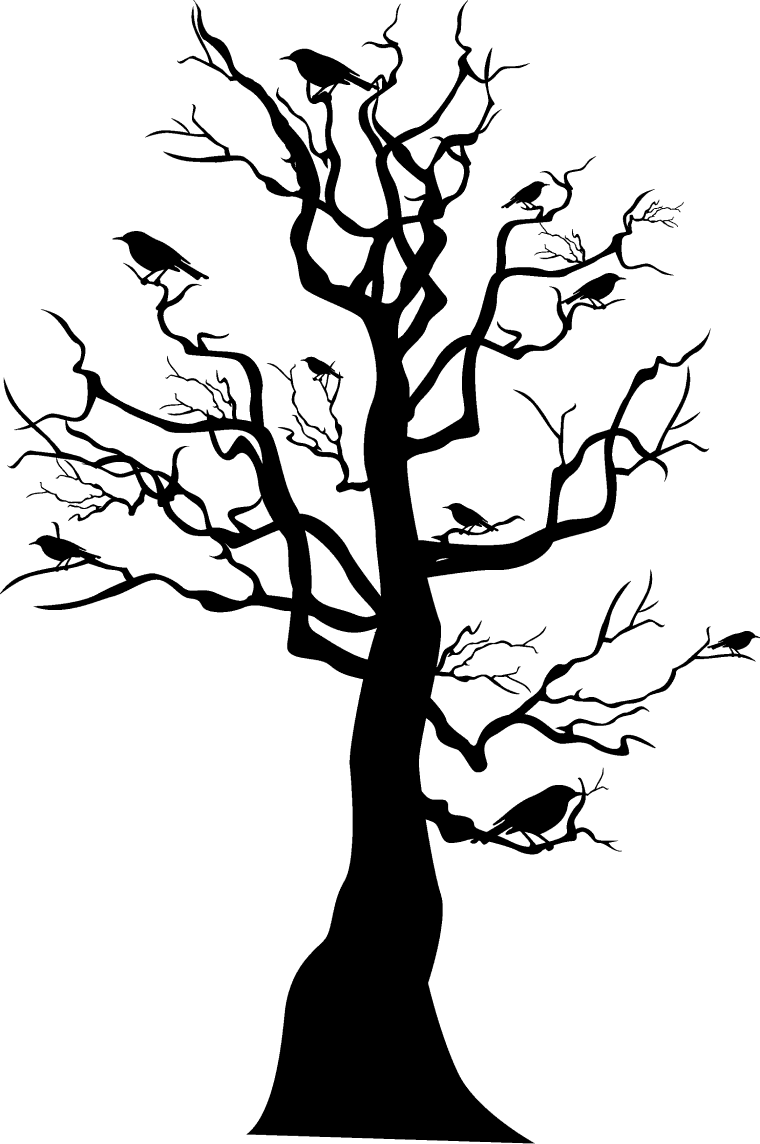 Only branch tree, halloween tree, black branch tree, leaf