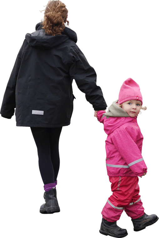 People, child with her mother, purple color dress png