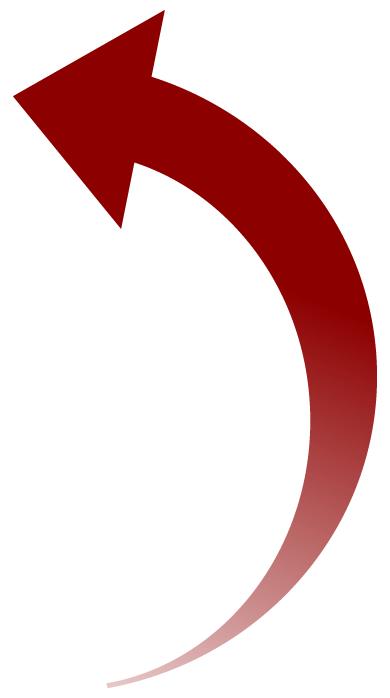 Red Color Arrow, Red Curved Arrow, Upper View Arrow
