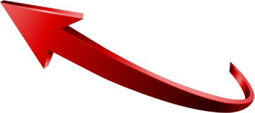 Red angle arrow, 3D computer graphics arrow works