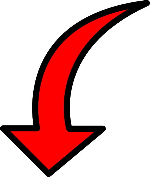 Red color arrow of computer , red arrow, red down arrow