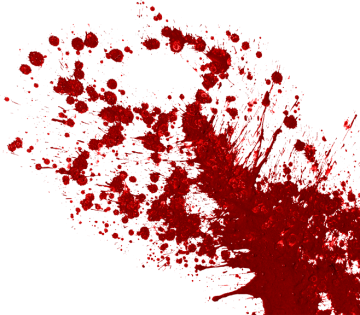 Splash of red blood effect background png image