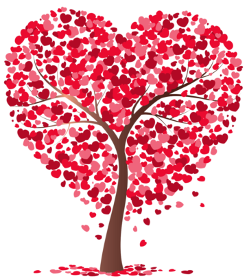 Tree, Heart Tree, love, branch, flower png
