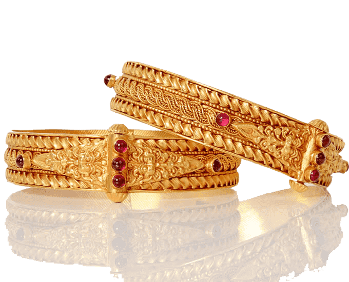 Two gold-colored bangles, jewellery, ring, bracelet