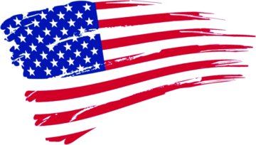U.S.A. flag painting, American flag, flag, hand png