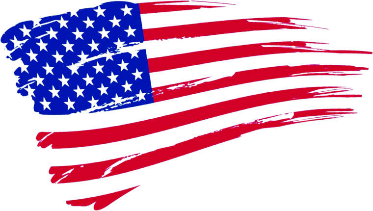 U.S.A. flag painting, American flag, flag, hand png
