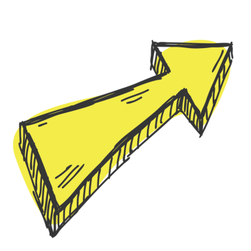 Yellow and black arrow, Arrow dialog box, Yellow arrow