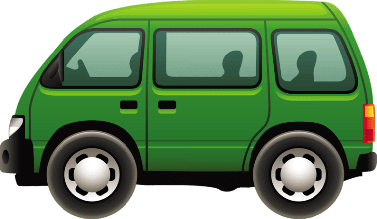 Green Color Car, Compact Car, Cartoon Car Png