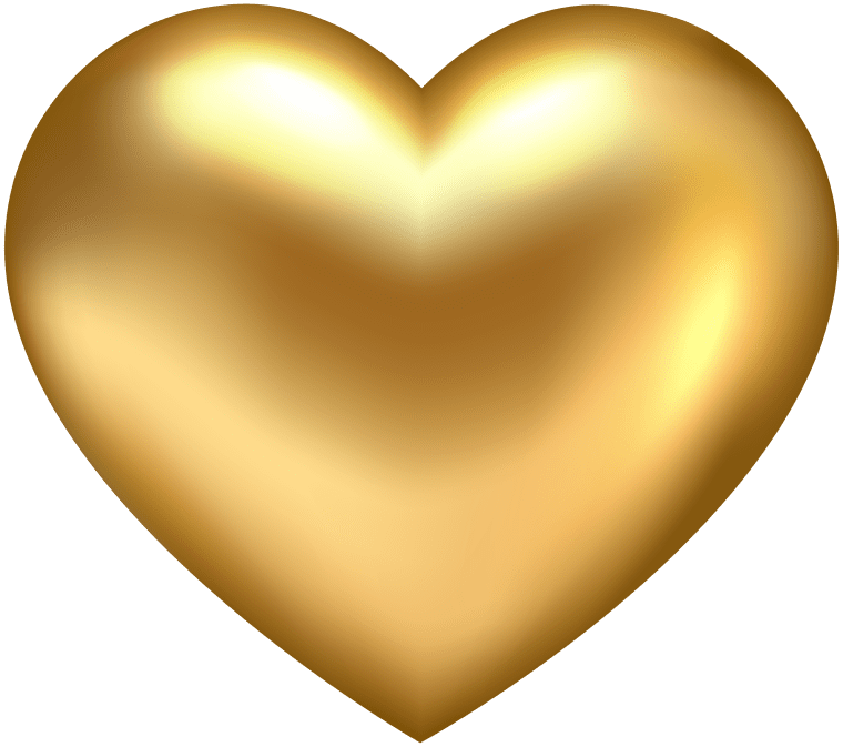 Gold heart, Gold Heart, love, computer, heart png