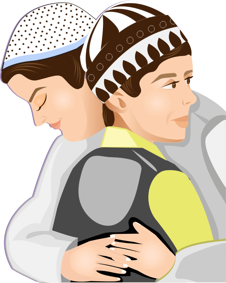 man hugging Eid al-Adha Islamic wish background png