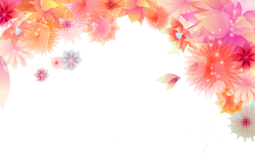 pink and red floral PPT background template