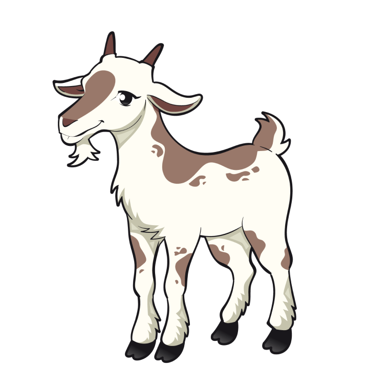 white and brown goat background png image