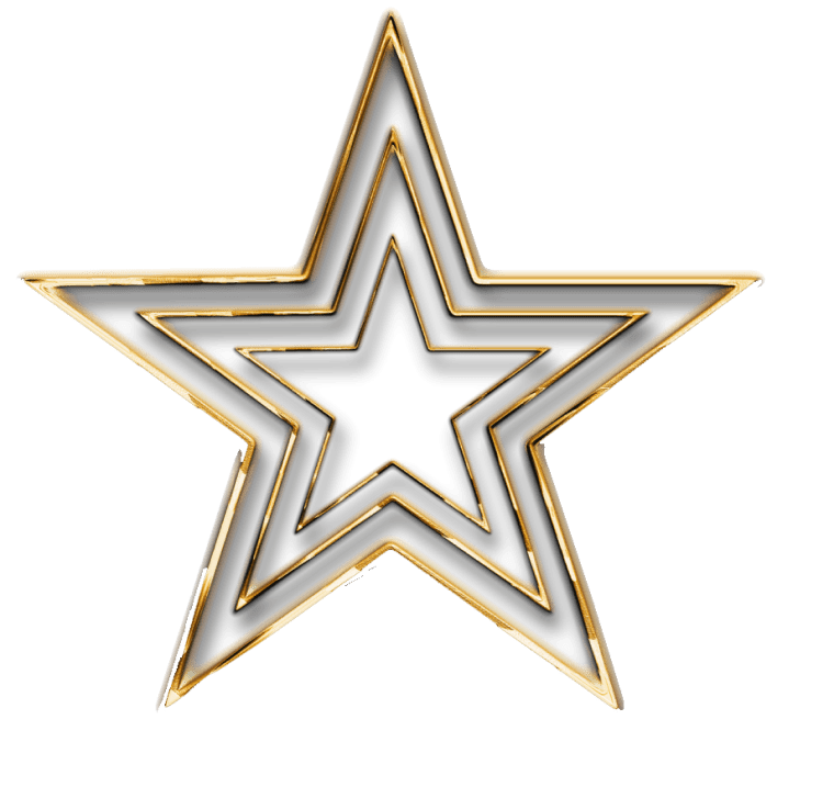 3D Gold Star background png image