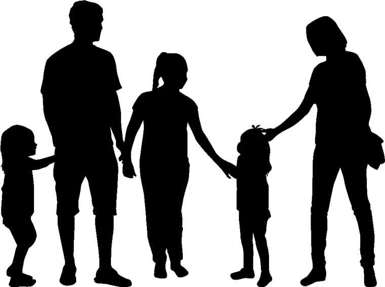 Black color family image png file , family people logo