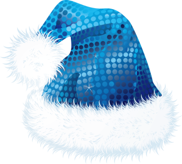 Christmas blue hat background png image
