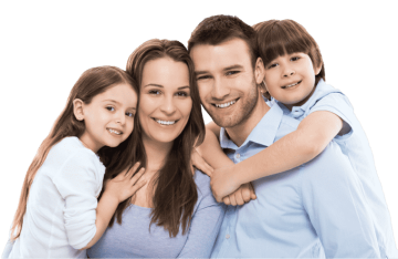 Cosmetic dentistry family smile, happy family