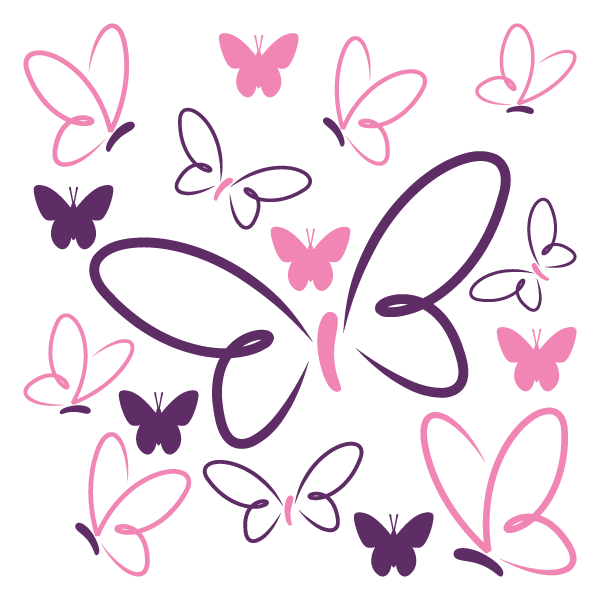 Creative butterfly drawing with color combination png