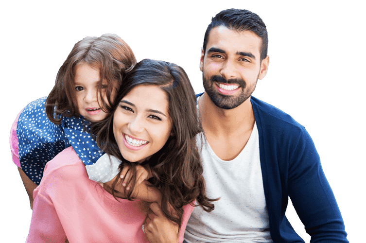 Family dentist, happy family, family parents love image