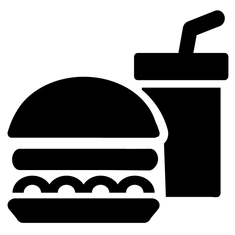 Fast food drink junk food eating logo, food icon, food logo