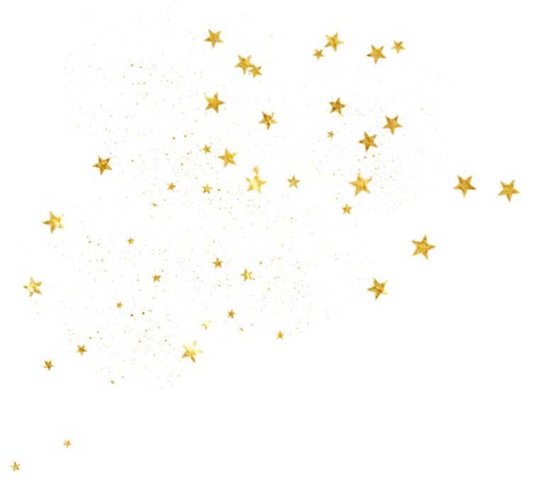 Floating stars background png image