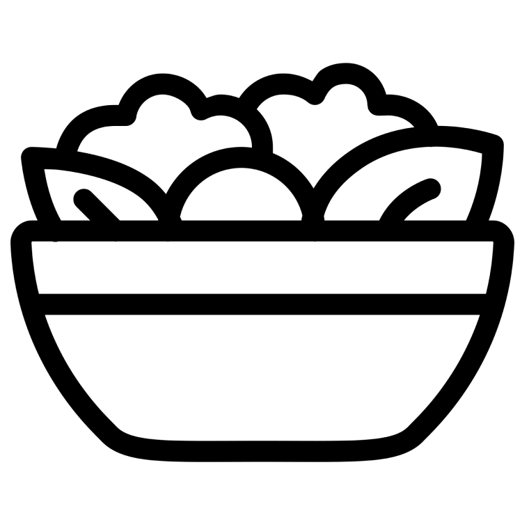 Salad food symbol made by illustration, salad food icon