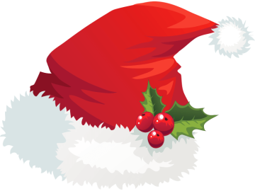 Santa Hat with Mistletoe background png image