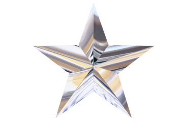 Silver Star 3D Graphics background png image