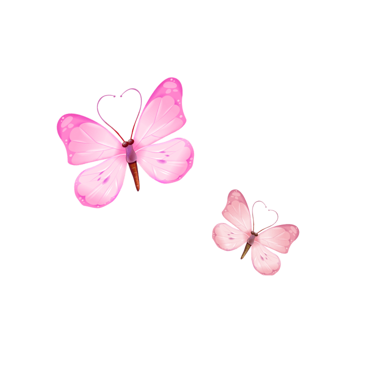 Two pink butterflies illustration, butterfly, pink butterfly