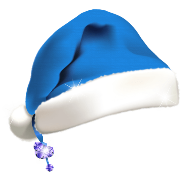 blue Santa Claus Christmas Hat background png image