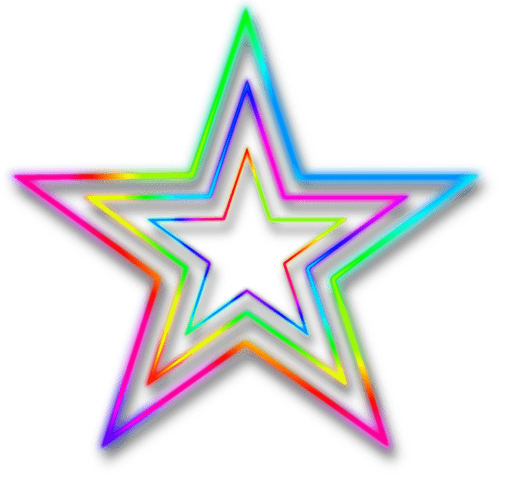 Colorful Stars background png image