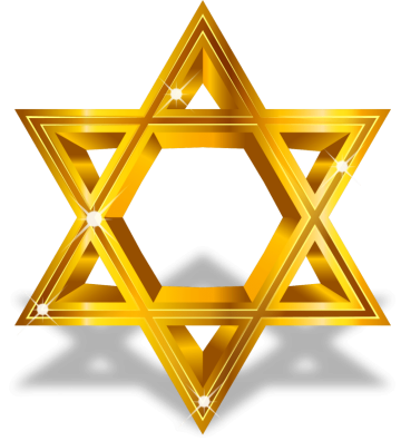 gold Star of David background png image