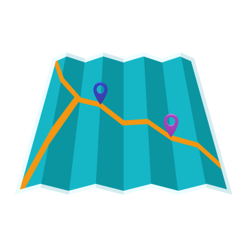 Global map navigation with circle pins PNG Transparent background free for travel and geography designs