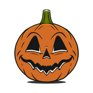 Halloween pumpkin cartoon with happiness