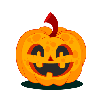 Halloween pumpkin with orange color