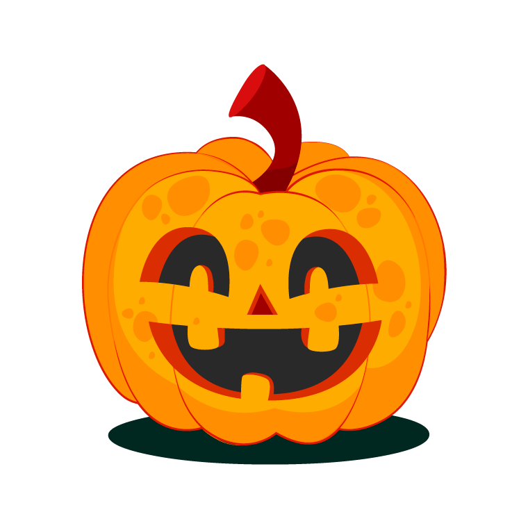 Halloween pumpkin with orange color
